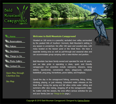 Bald Mountain Campground Website